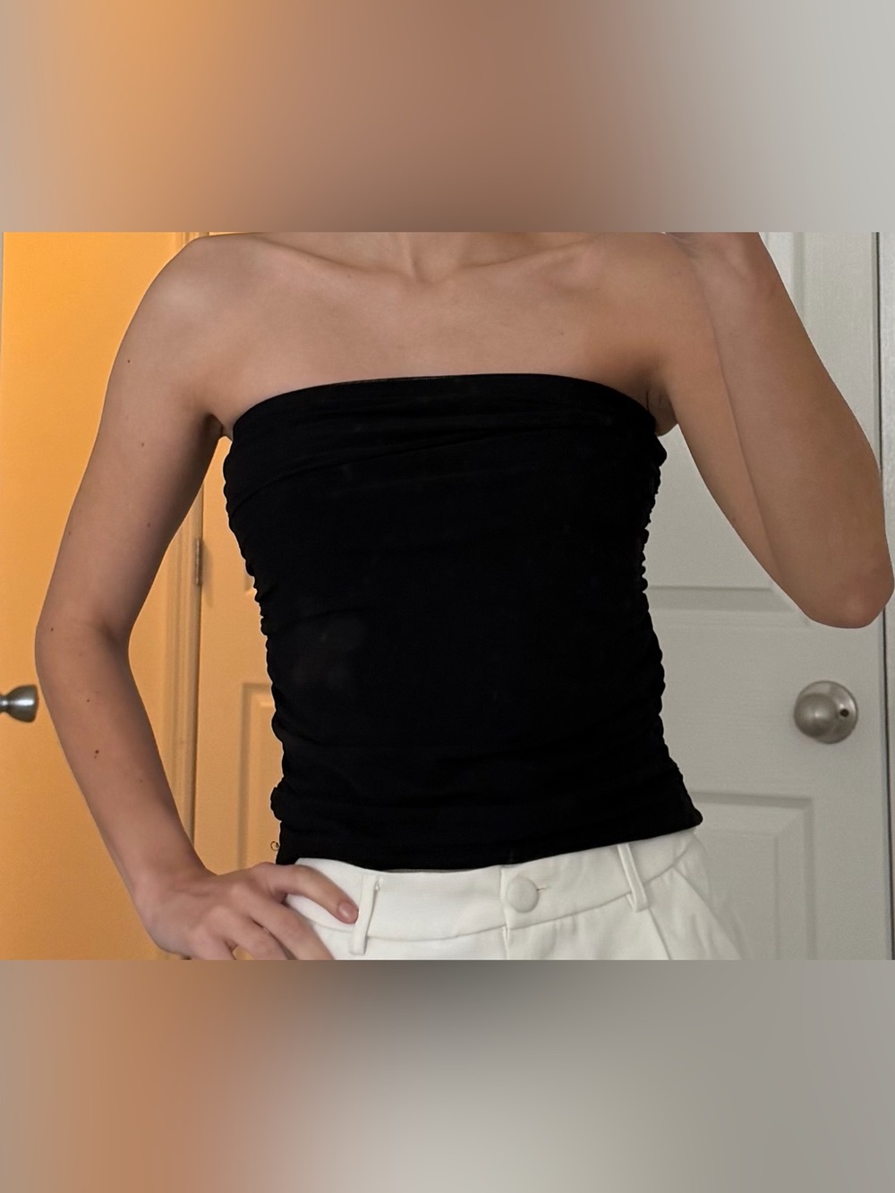 Strapless Black Tube Top - Women